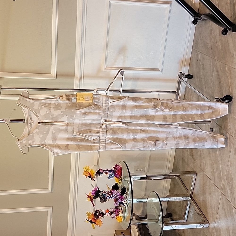 NWT Vintage Havana Tank Camo Jumpsuit